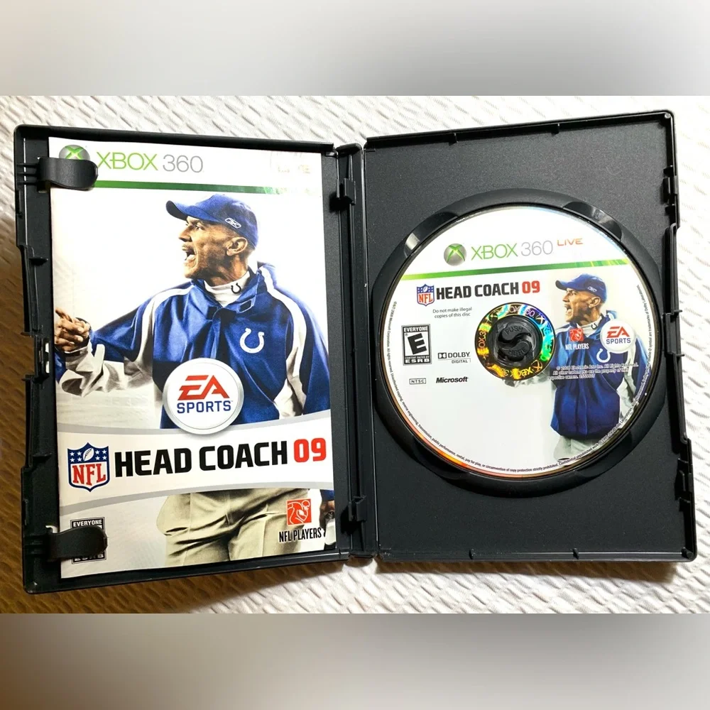 Head Coach 09 Xbox 360 2008 NFL EA Games COMPLETE WITH MANUAL NICE DISC